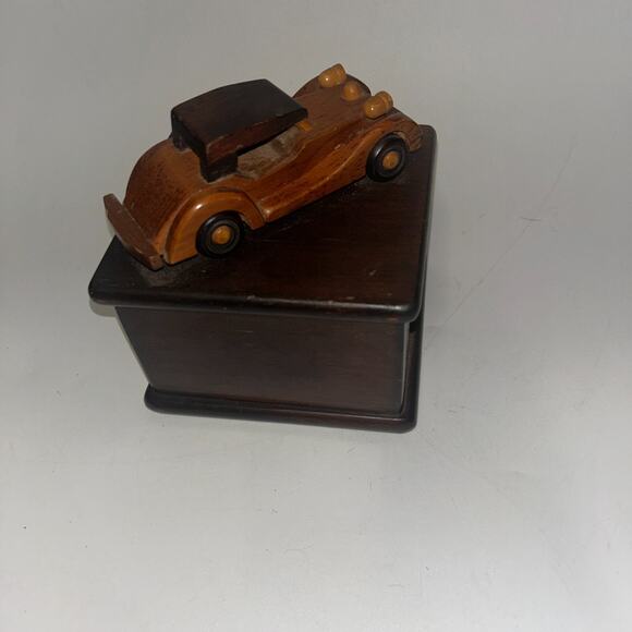 Vintage Classic Car Coaster 5 Set Wooden Roadster Wood Coaster Set Car - Picture 5 of 7